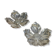 Cendrier fleur métal argenté