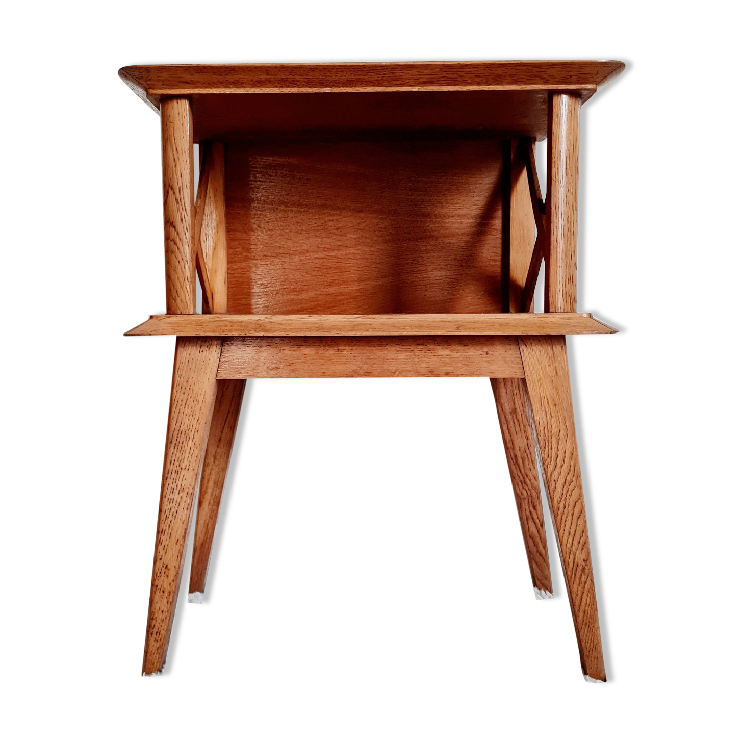 Oak bedside feet compass 50s