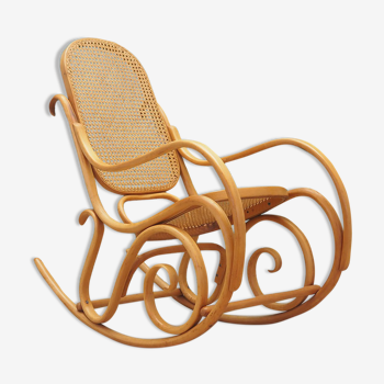Beech rocking armchair, Danish design, 1970s, Denmark