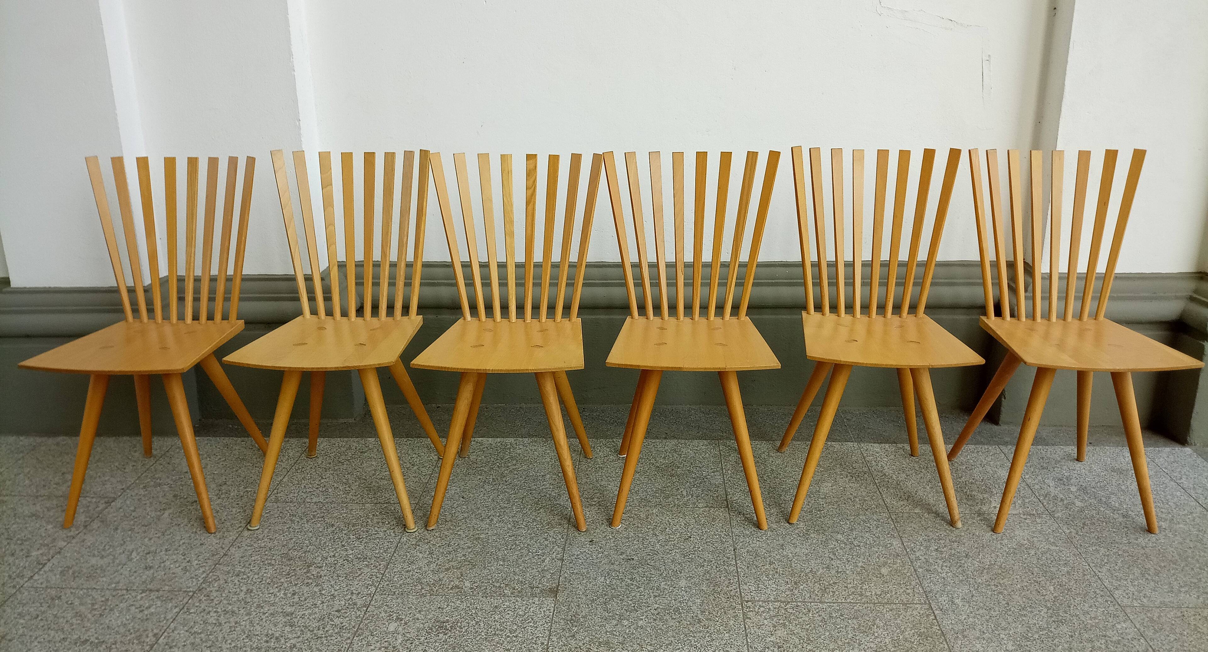 Set of 6 Mikkado - chairs by Foersom & Hiort-Lorenzen, denmark 1999