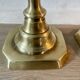 Pair of brass candlesticks from the 19th century.