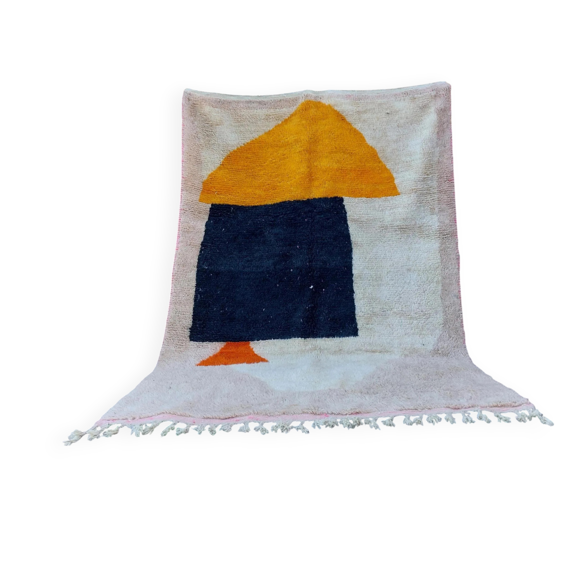 Traditional Berber rug in natural wool 3x2 m