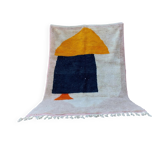 Traditional Berber rug in natural wool 3x2 m