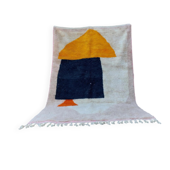 Traditional Berber rug in natural wool 3x2 m