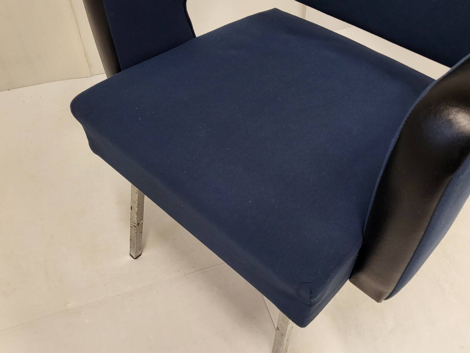Paire de fauteuils "president" de jacques adnet 1950 vintage 50s 1950s