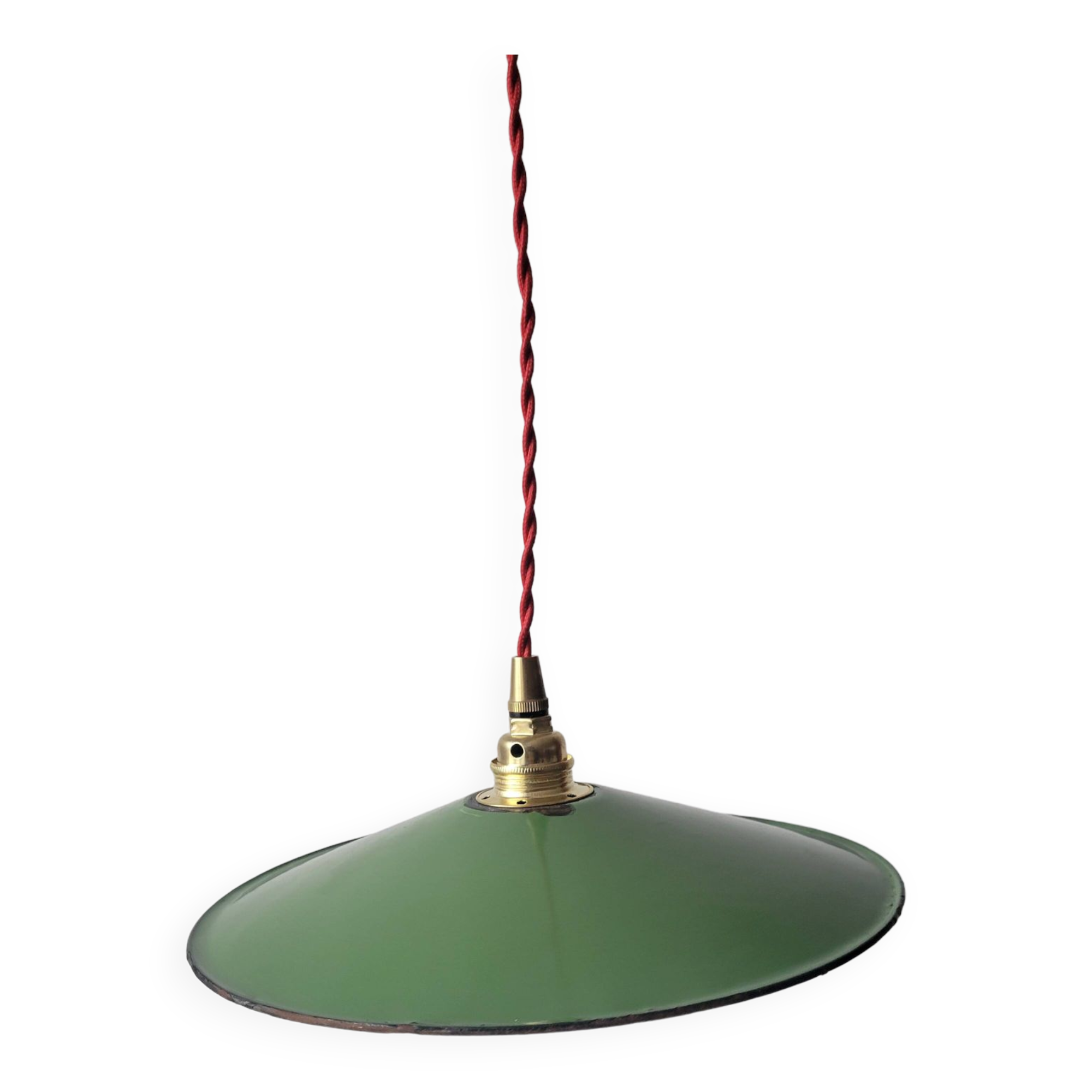 Workshop suspension in enamelled sheet metal