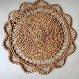 Straw and rope mirror