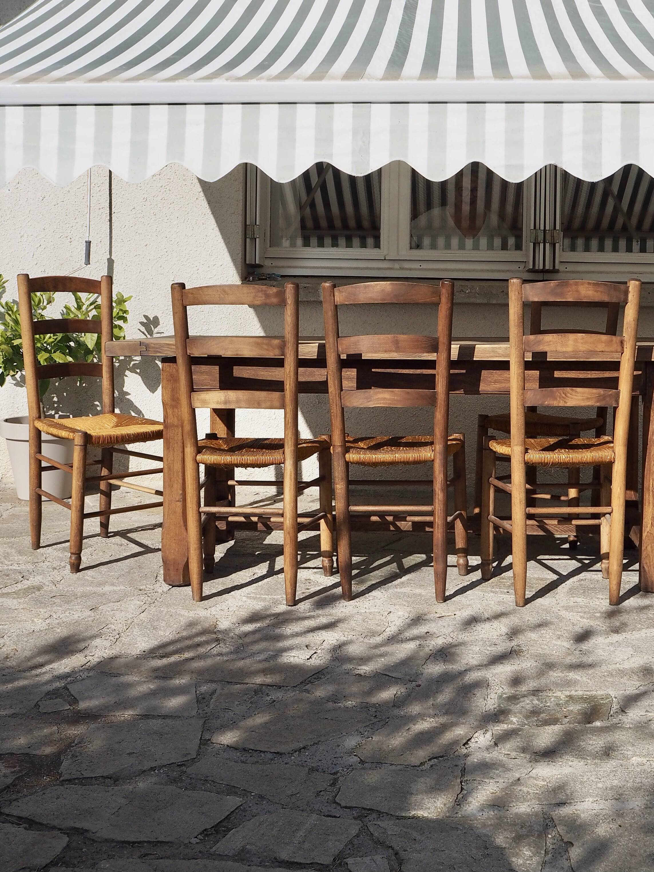 Table de ferme en bois 190cm