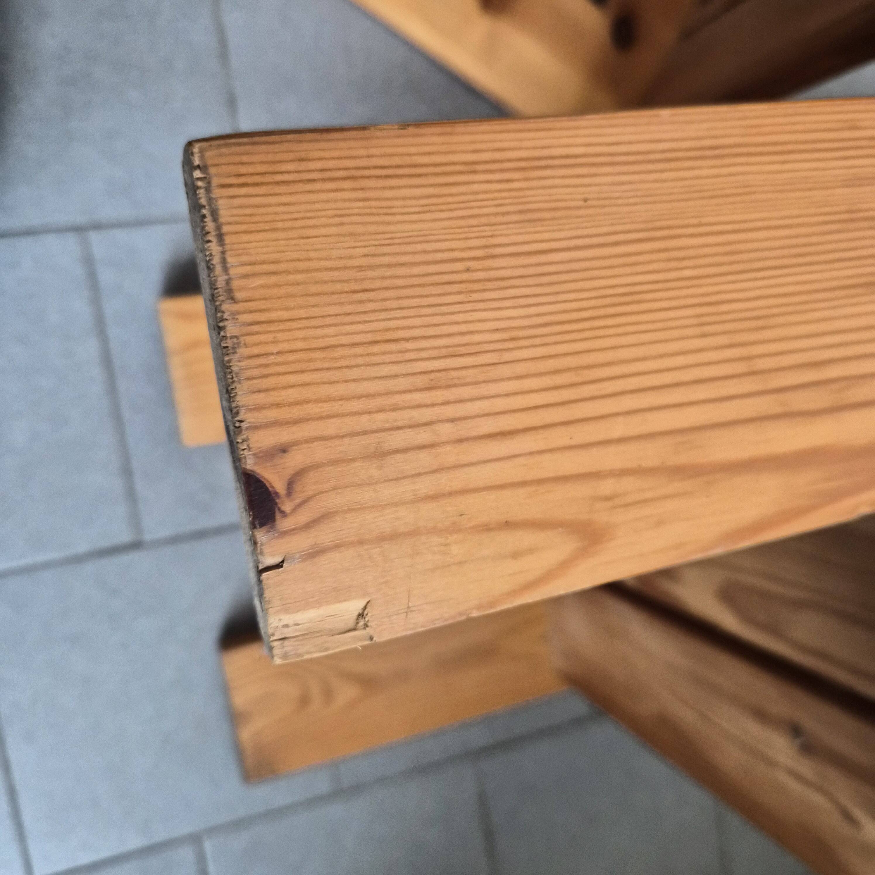 Set of 4 vintage 1970s pine side tables or bedside tables.