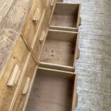 XL oak counter, trade furniture with multi-drawers