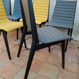Suite of 6 modernist chairs from the 80s