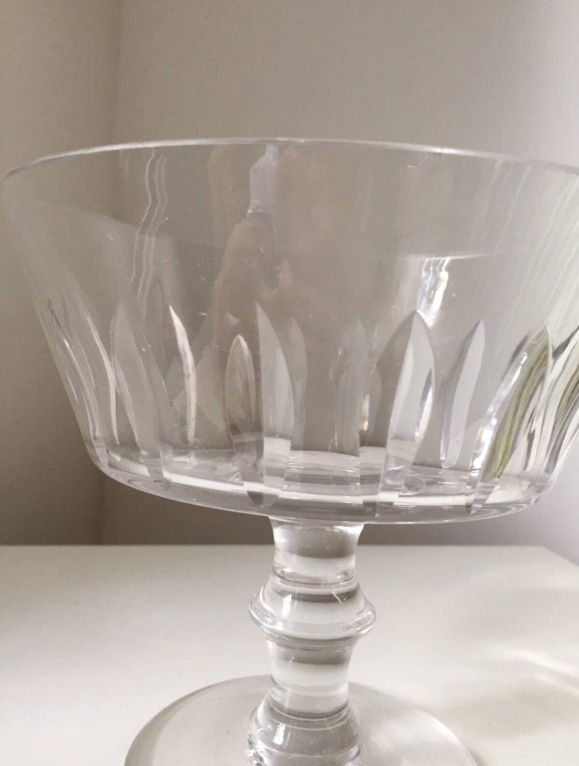 Antique large Saint Louis Crystal Fruit Bowl