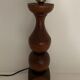 Turned wooden lamp foot