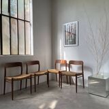 Model 75 straw chairs Niels O. Moller 1950