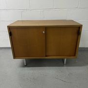Florence Knoll furniture in teak from the 1970s.
