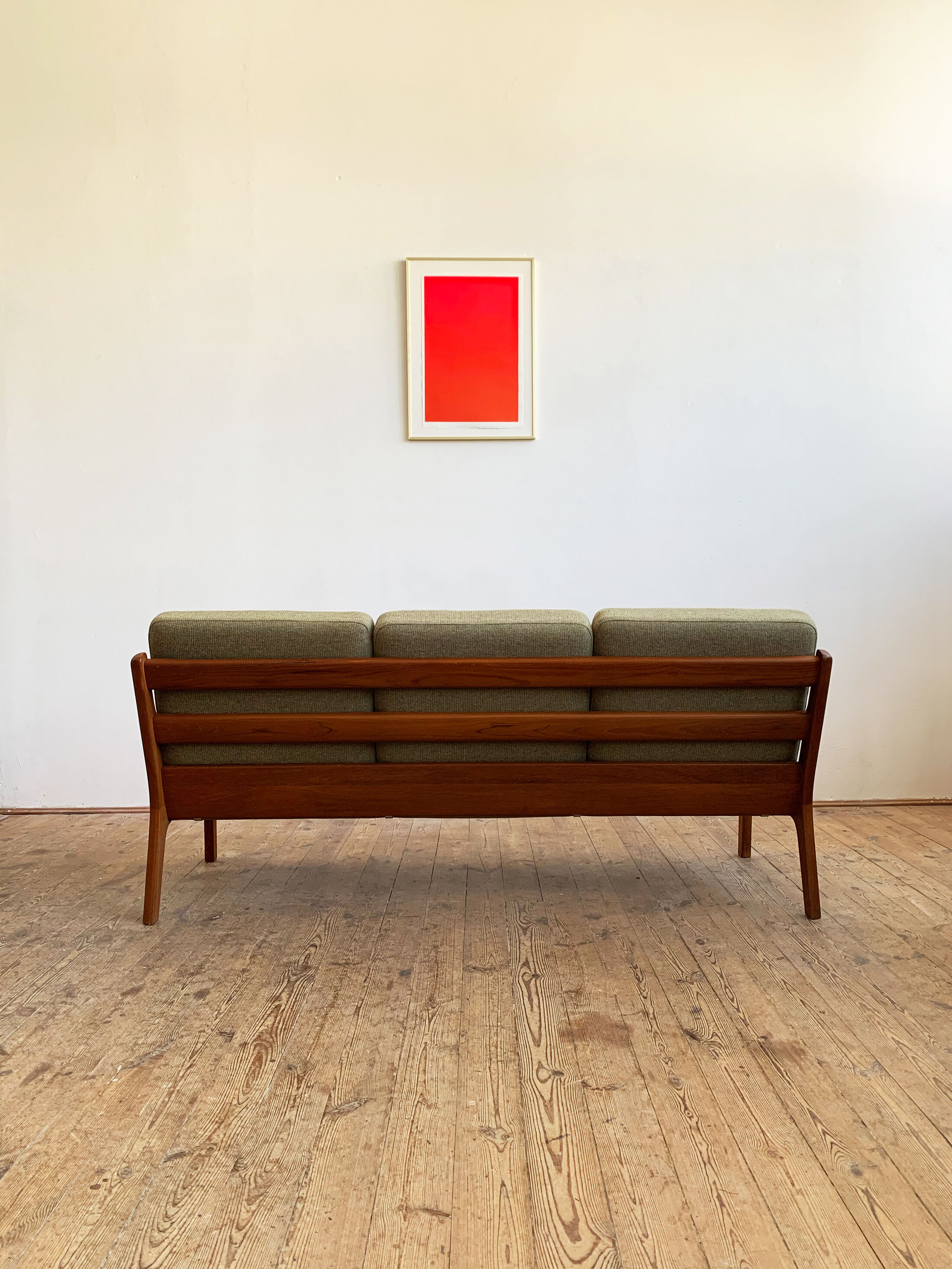 Mid-century modern teak sofa, senator series by Ole Wanscher for Cado