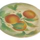 Majolica Oranges Plate by Keller & Guerin Saint Clement, France 1900s