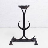 Brutalist iron candle holder 1950