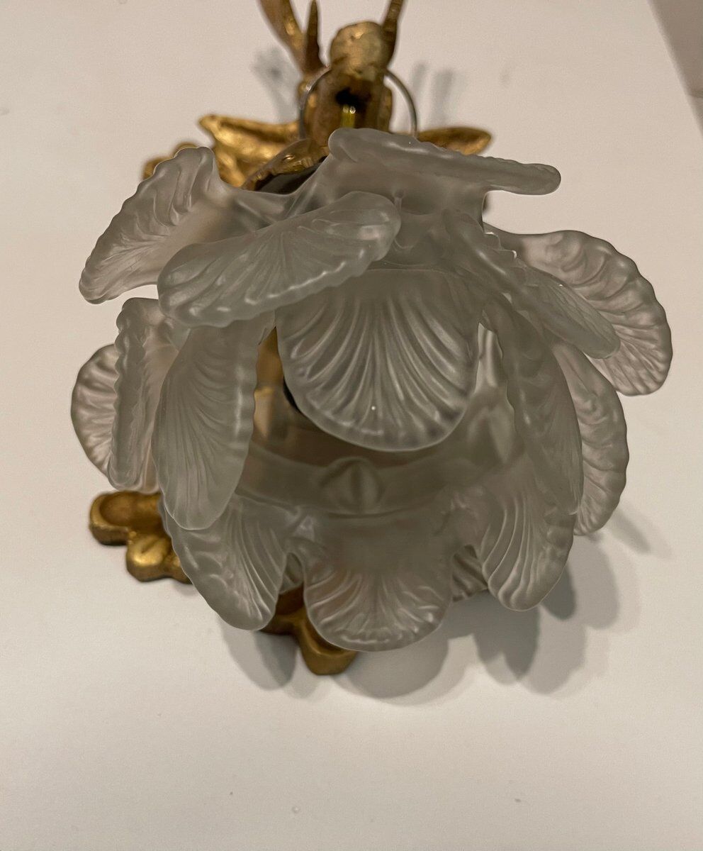 Stag Head Murano Glass Sconces, Set of 2