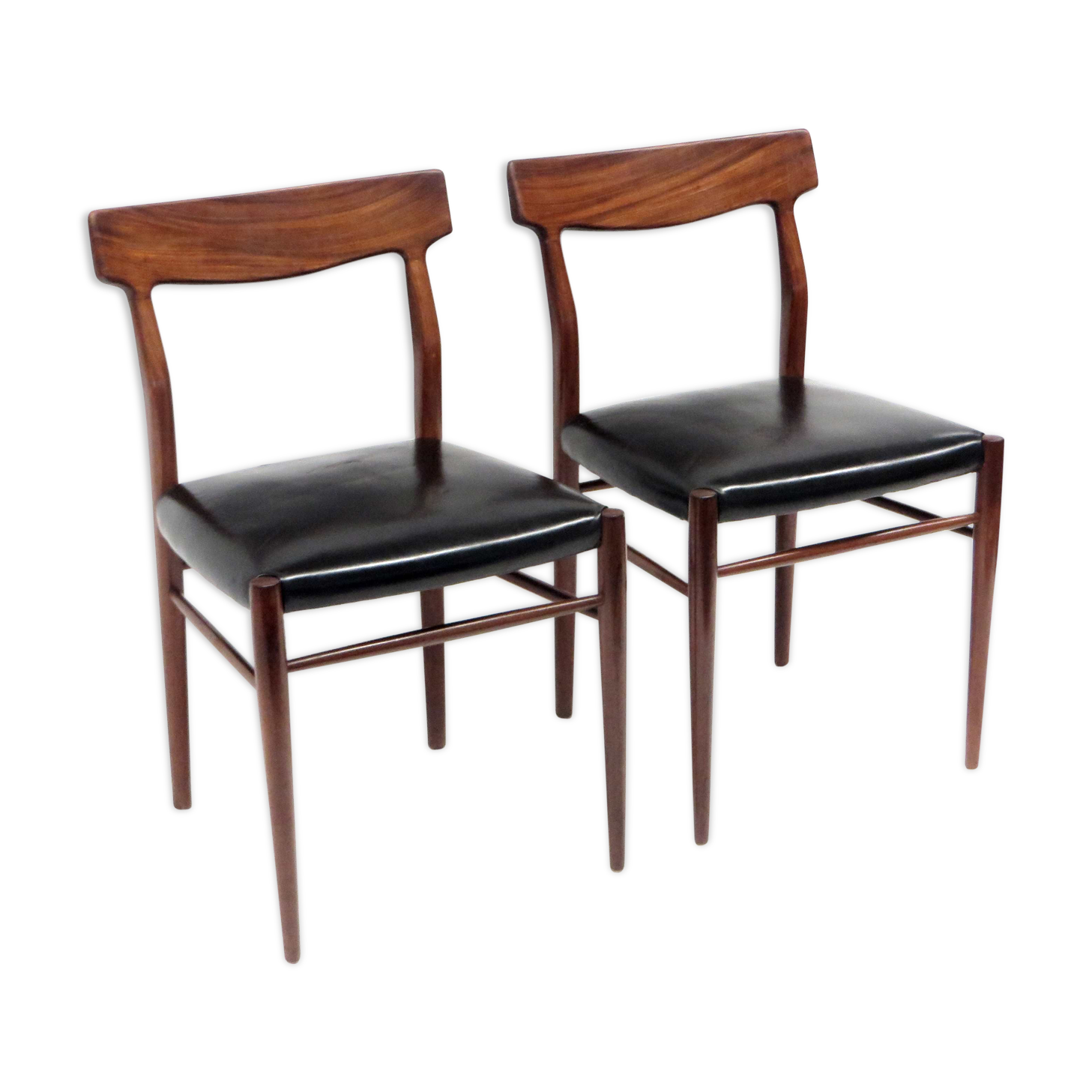 Set of 2 vintage chairs from Lübke made in the 60