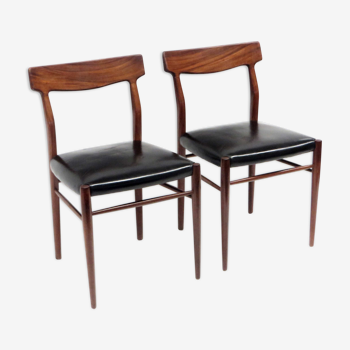 Paire de 2 chaises de Lübke des années 60
