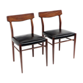 Paire de 2 chaises de Lübke des années 60