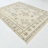 8x10 Beige & Dark Brown Modern Oushak Rug, 232x303Cm