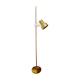Golden Scandinavian floor lamp, 70s