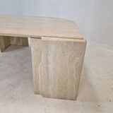 Italian travertine coffee table, 1980's