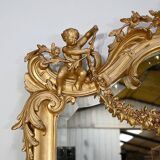 Importante glace dans le goût Louis XIV – Louis XV, époque napoléon III – Milieu XIXe