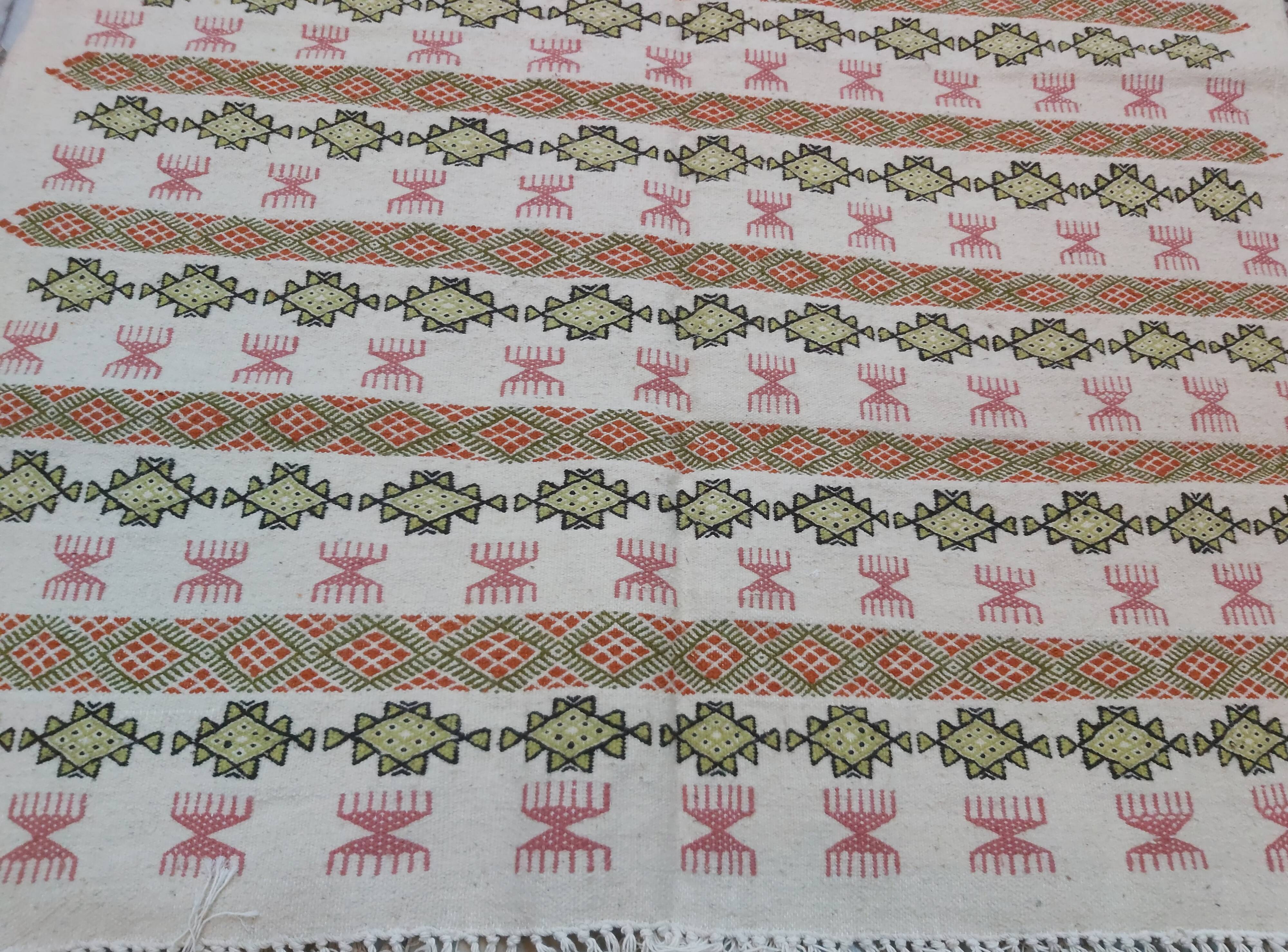 Traditional handmade margoum carpet