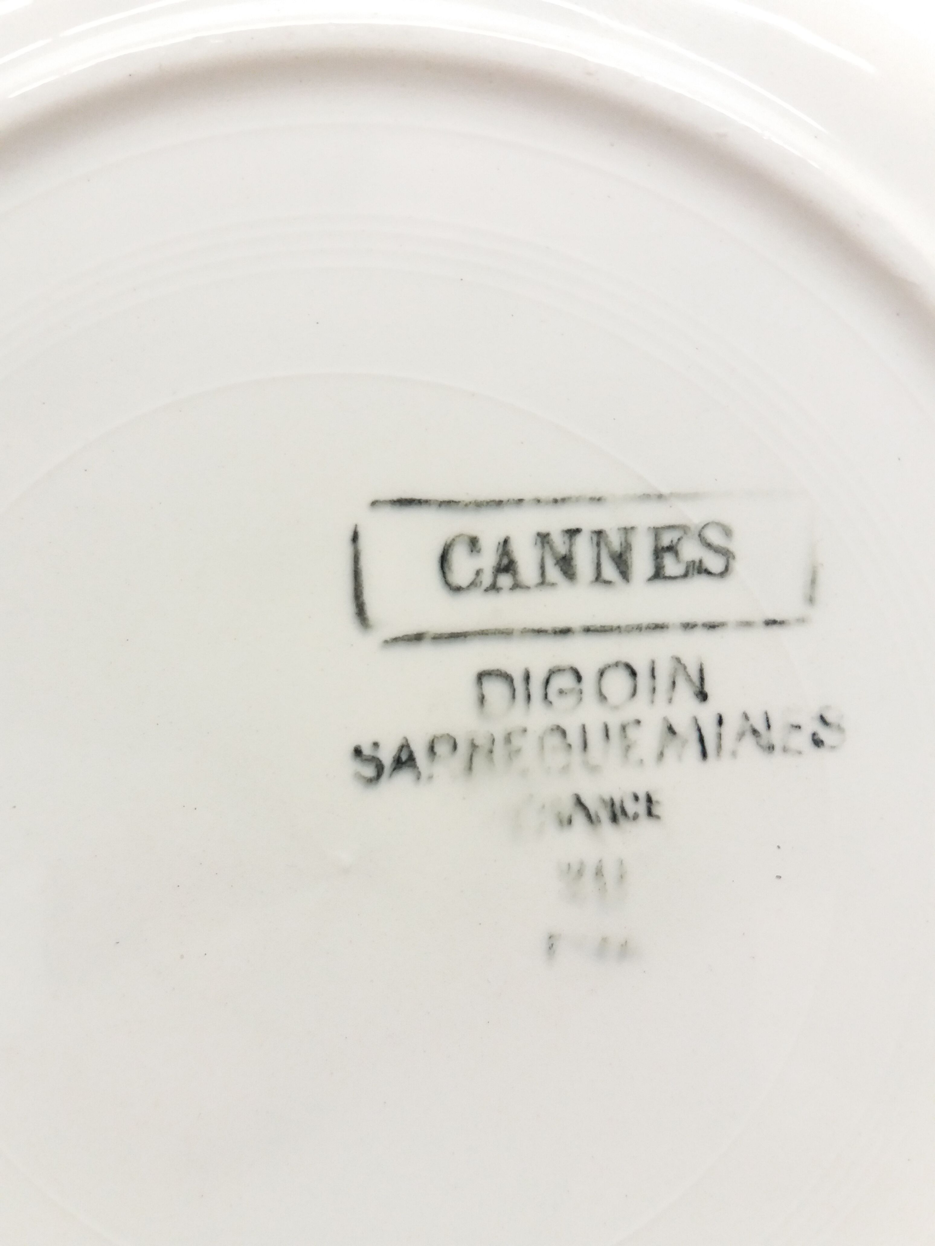 Set 5 Digoin dessert plates