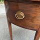 19th century English mahogany half-moon console desk