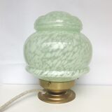 Glass table lamp Clichy green mint