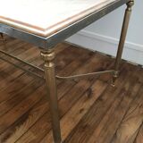 Brass and marble coffee table