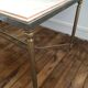 Brass and marble coffee table