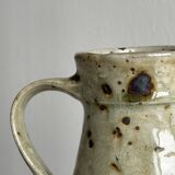 Pichet en grès pyrite ancien, poterie artisanale