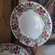 Set of 2 Vintage floral decor soup plates