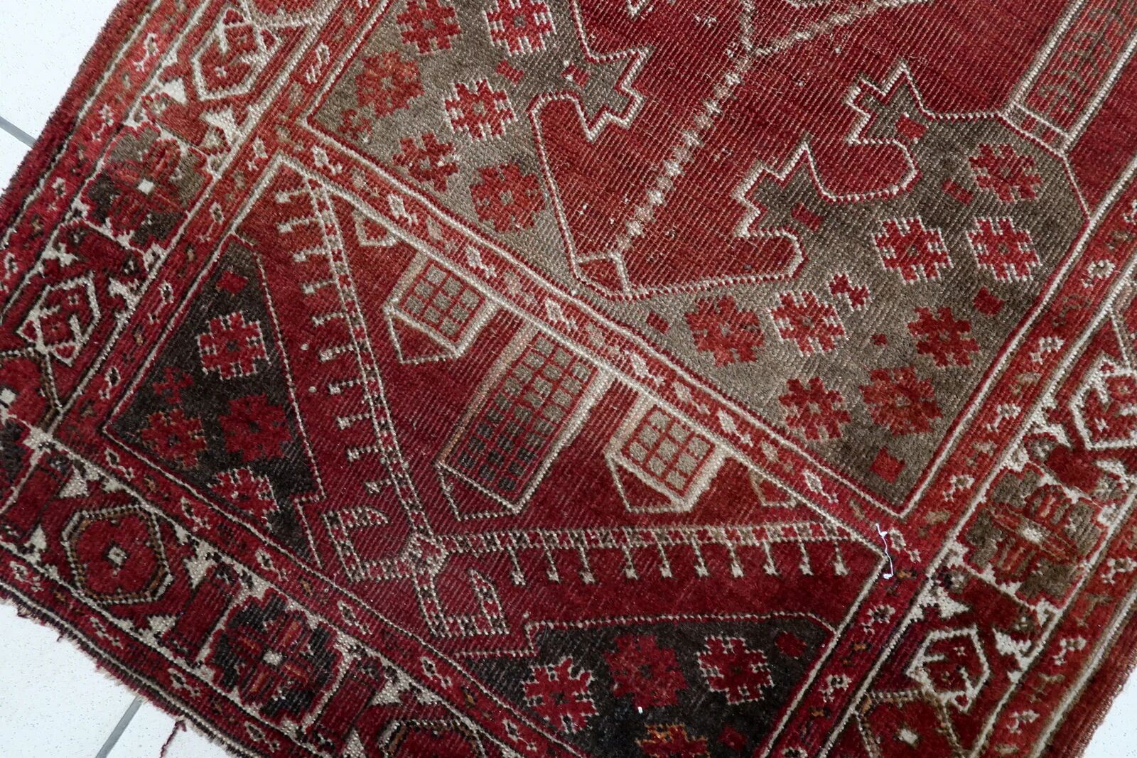 Antique Turkish Konya handmade prayer rug 2.7' x 3.6' 1920s - 1C1220
