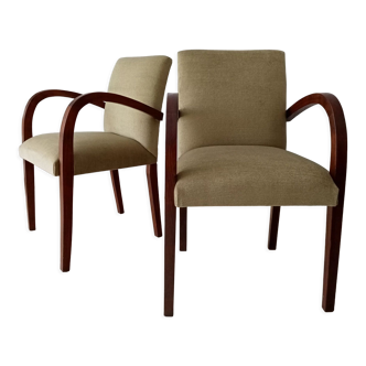 Pair of 50s bridge armchairs