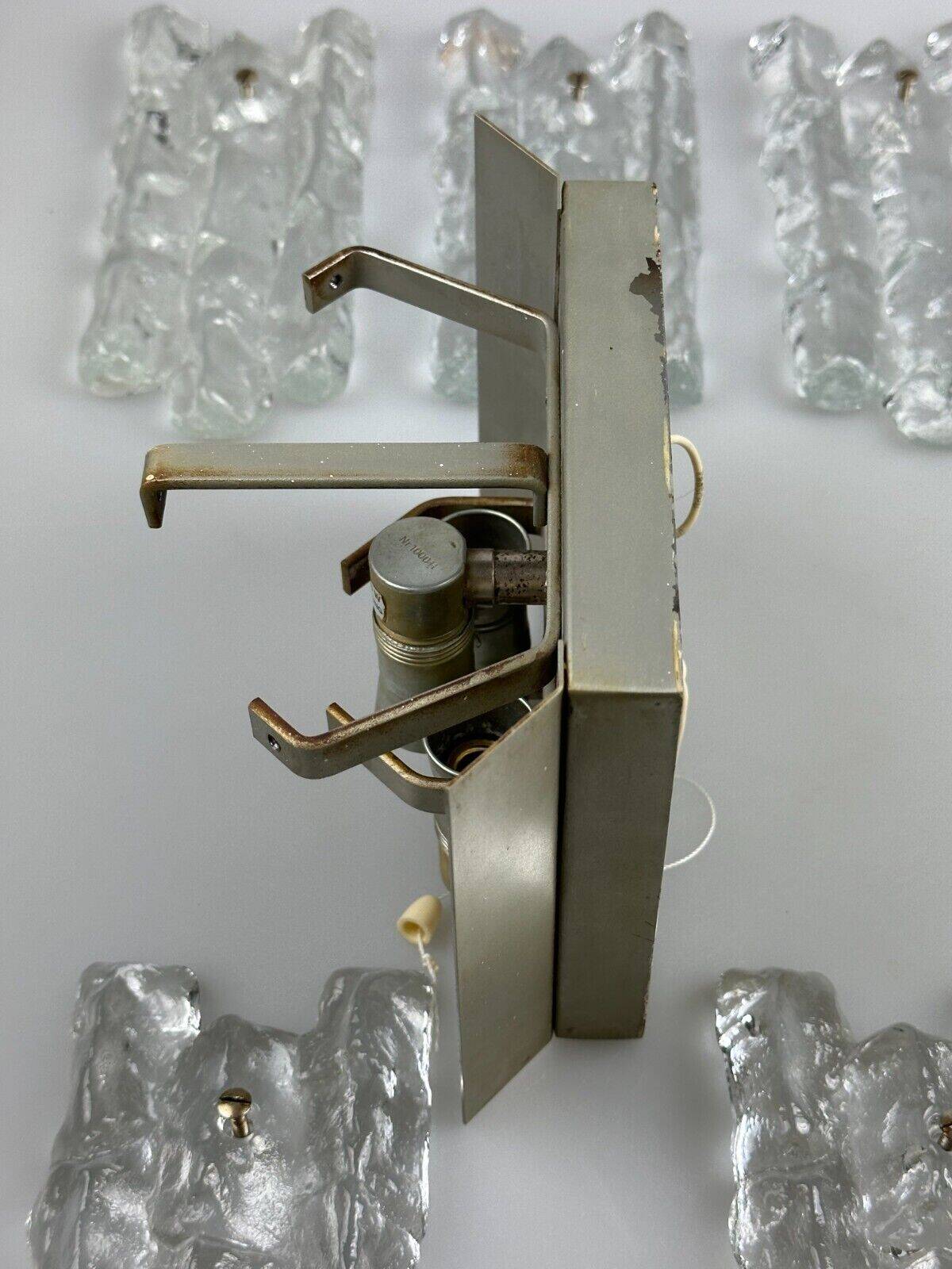 60s 70s wall lamp J.T. Kalmar Austria Ice Glass Wall Sconce Space Age