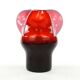 Donkey vase, red glass, designed by C. Zuber, Poland, 1970s