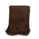 Hand-woven plaid 100% pure brown llama wool
