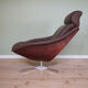 Mid-Century Danish Swivel Chair in Leather, 1970s