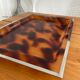 Lucite tray and vintage chrome