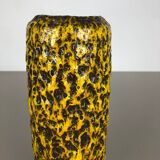 Pottery Super Yellow Color Fat Lava Multi-Color Vase Scheurich WGP, 1970s