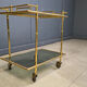 Vintage brass faux bamboo trolley, 1960s