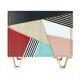 Mid Modern Italian Colored Glass Sideboards with Solid Wood Structure and Brass