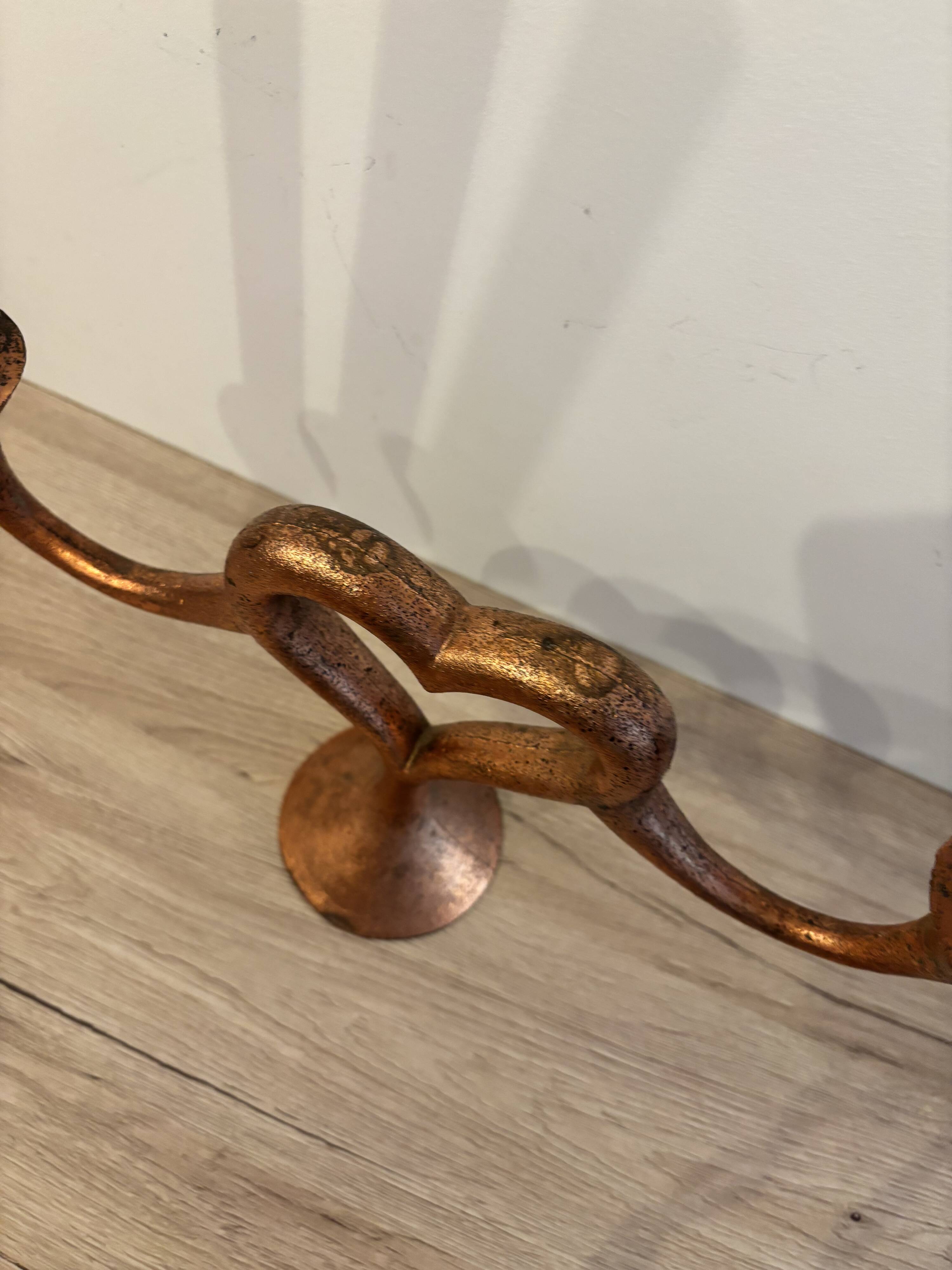 Copper heart chandelier