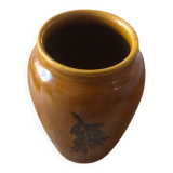 Vintage glazed stoneware vase from Vallauris